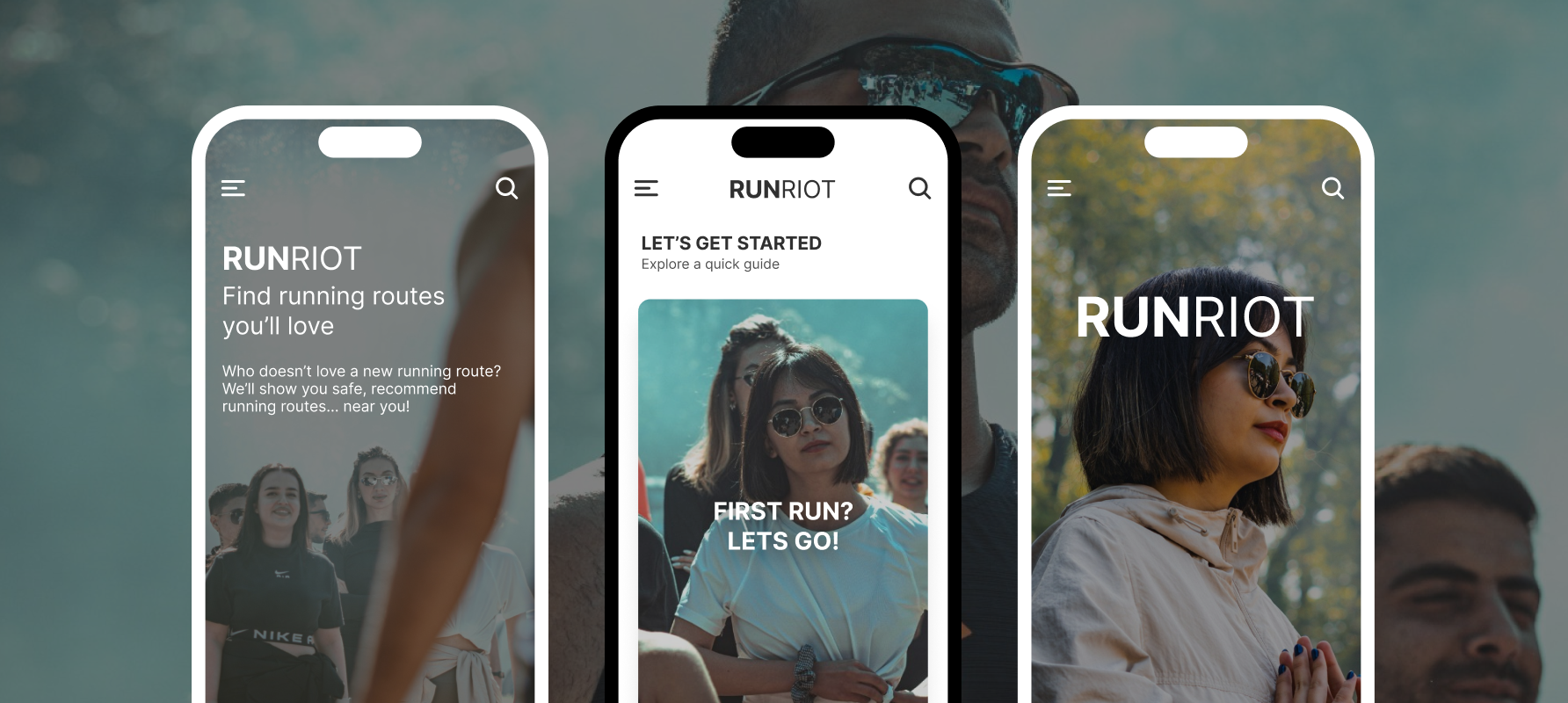 RunRiot high-fidelity mockup 1