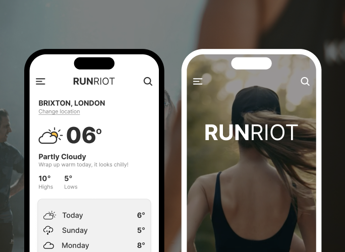 RunRiot high-fidelity mockup 3